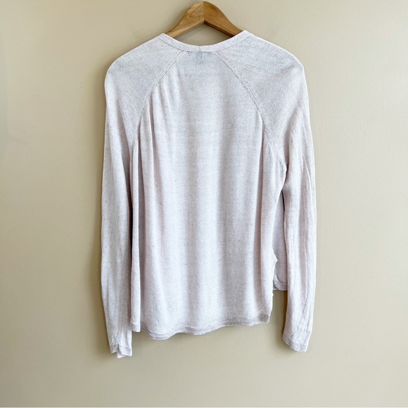 EILEEN FISHER organic linen open cardigan size medium w front slits pink dune - Picture 5 of 8